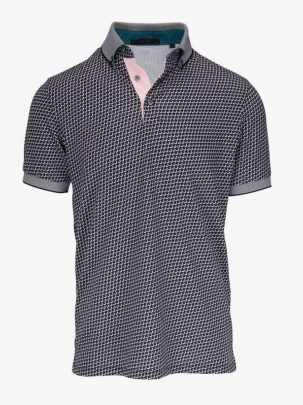 Greyson Clothiers Golf Polo Shirt Men's Medium Wolvestooth Print Anaheim Ducks